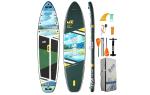 Сапборд двухслойный E-SUP Greenery 350х89х15 см, с нагрузкой до 204 кг, 