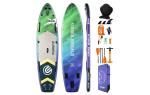 Сапборд двухслойный E-SUP AURORA GREEN PRO 350x86x15 см