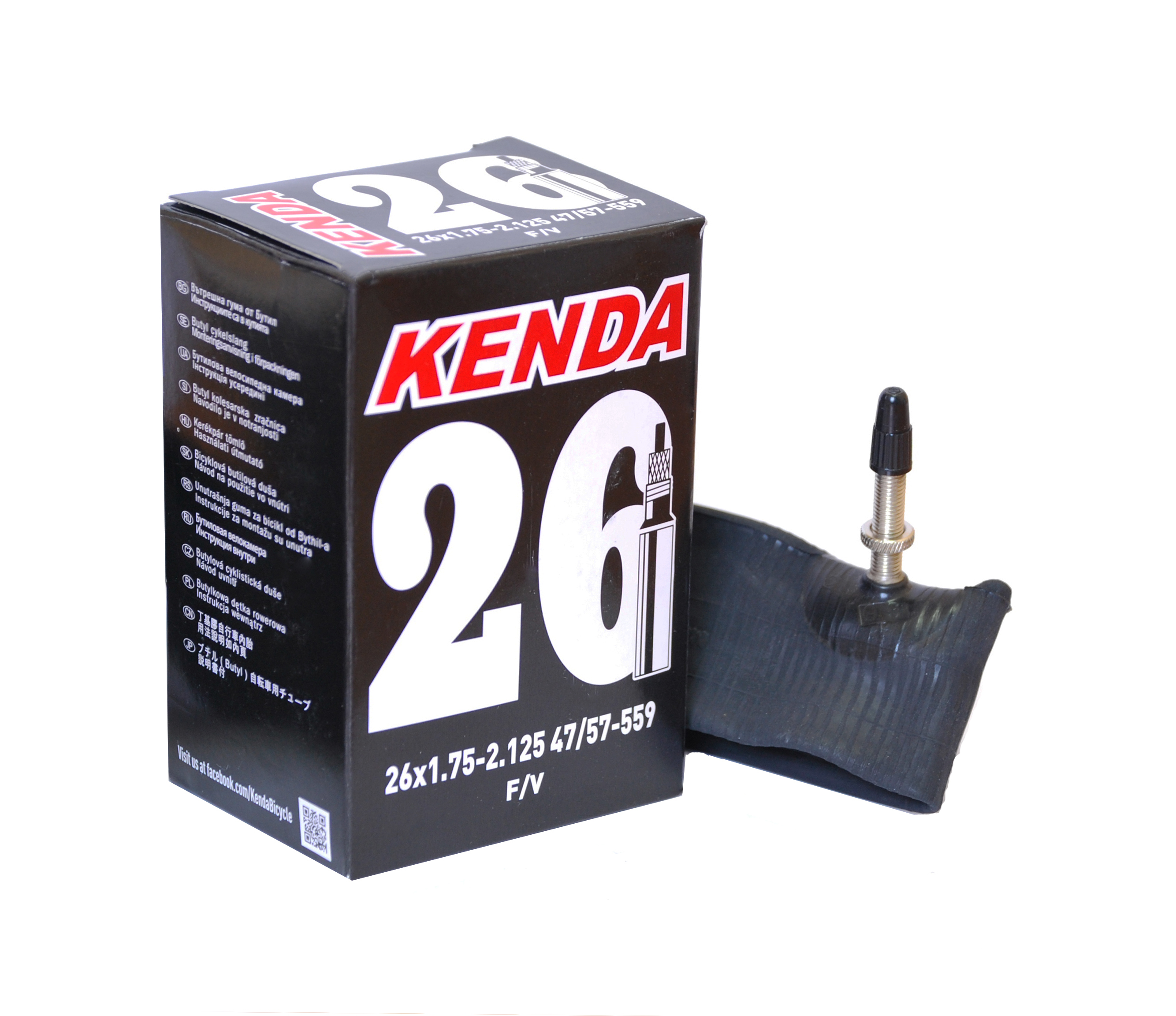 Камера KENDA 26" х 1.75-2.125", 47/57-559 спор ниппель