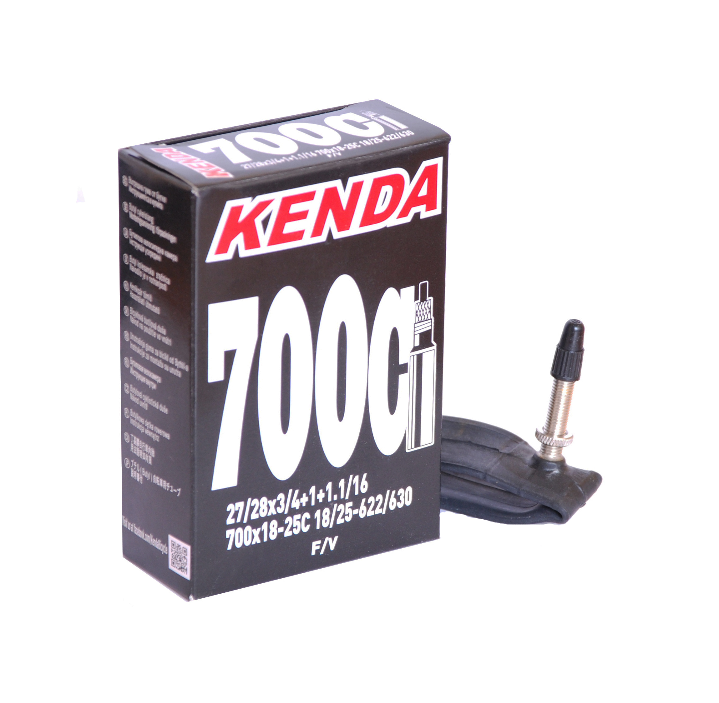 Камера KENDA 28" 700 х 18-25С, спорт ниппель