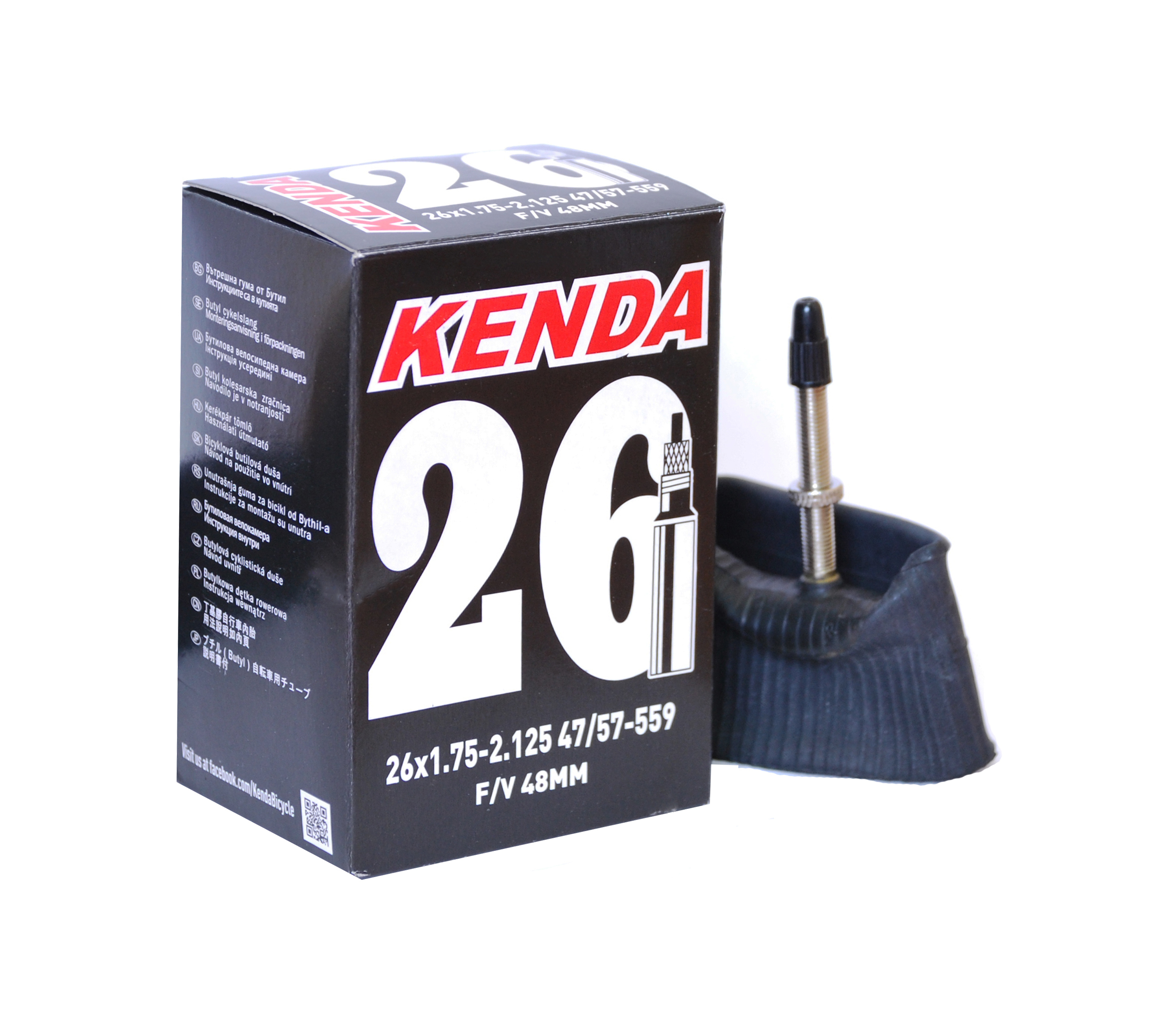 Камера KENDA 26" х 1.75-2.125", 47/57-559 спор ниппель