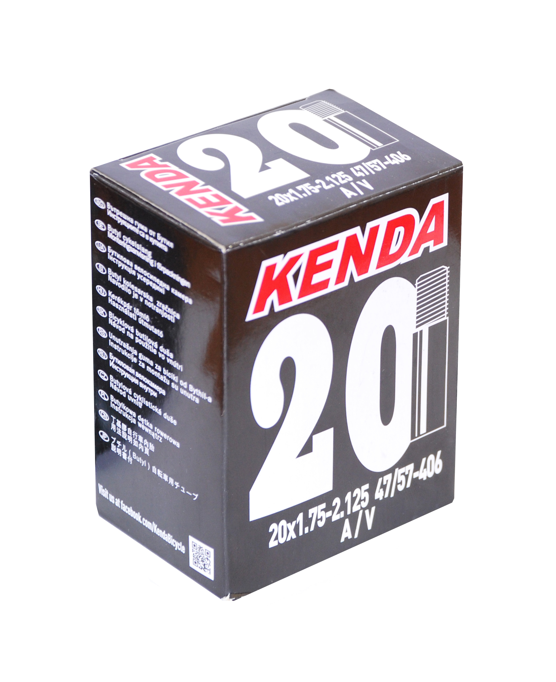 Камера KENDA 20" х 1.75-2.125", 47/57-406 авто 