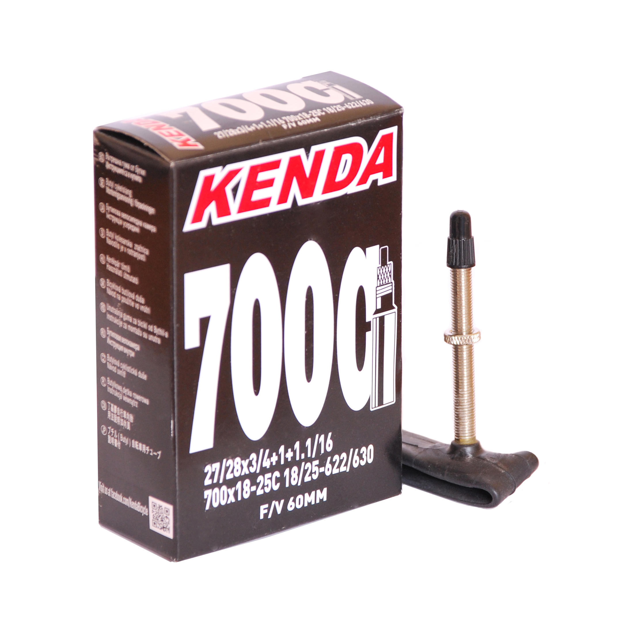 Камера KENDA 28" 700 х 18-25С спорт ниппель