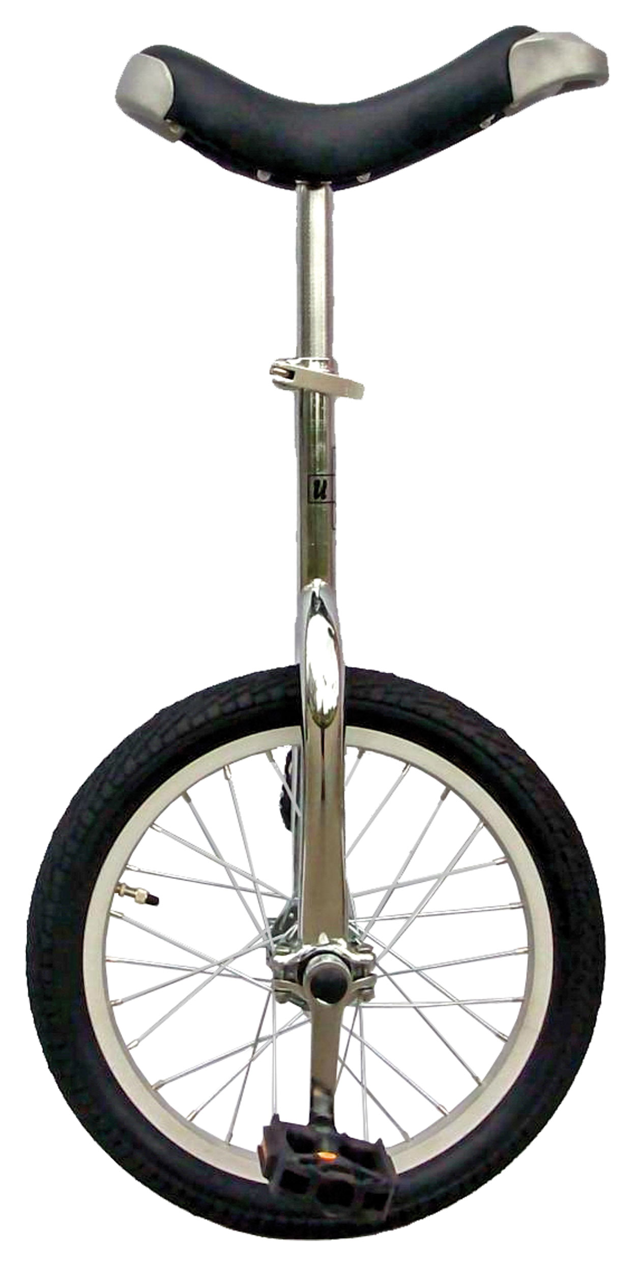 Уницикл 16" (одноколесный велосипед) серебристый FUN