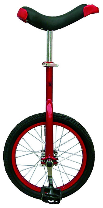 Уницикл 16" (одноколесный велосипед) красный FUN