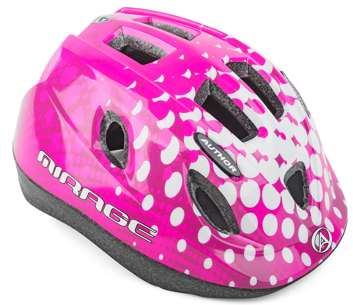 Шлем детский/ подростковый MIRAGE 165 PINK/WHITE 
р-р 52-56см 
AUTHOR