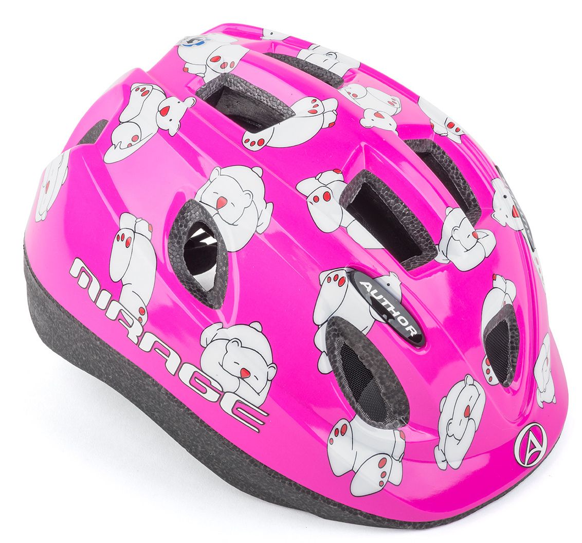 Шлем детский/ подростковый MIRAGE LED 161 PINK BEAR 
р-р 48-54см 
AUTHOR