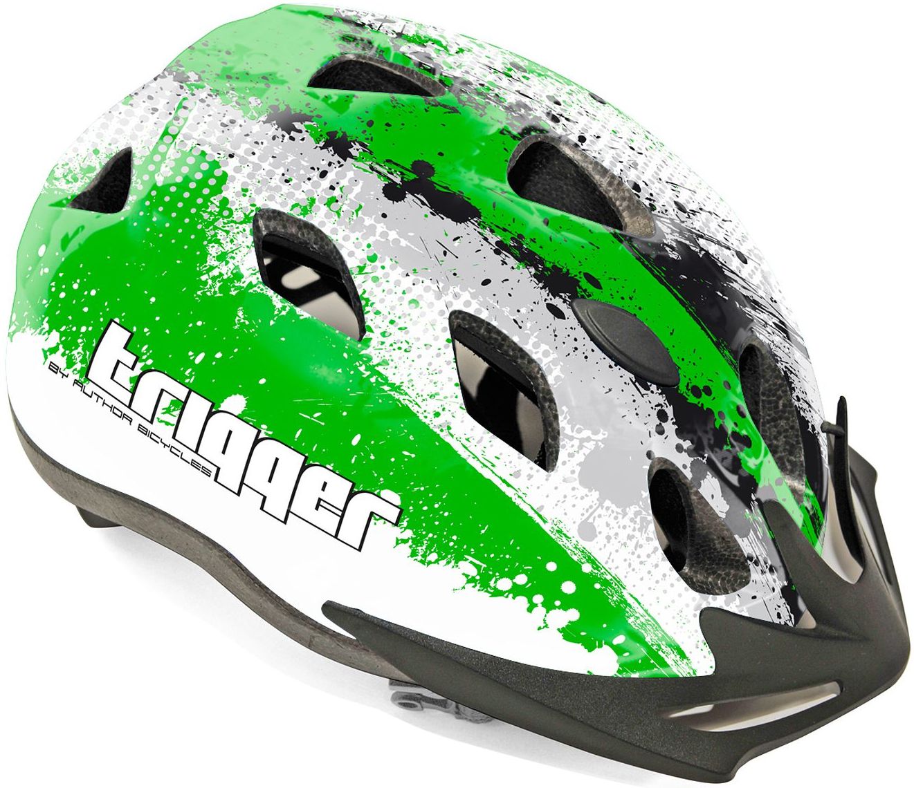 Шлем подростковый TRIGGER 151 GREEN/WHITE INMOLD 
р-р 54-58см 
AUTHOR