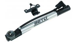 Велонасос BETO, алюминиевый с ножным упором и манометром.