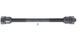 Ось 00-170121 задняя под гайку 170mm, 3/8" 