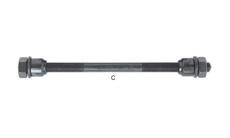 Ось 00-170121 задняя под гайку 170mm, 3/8" 